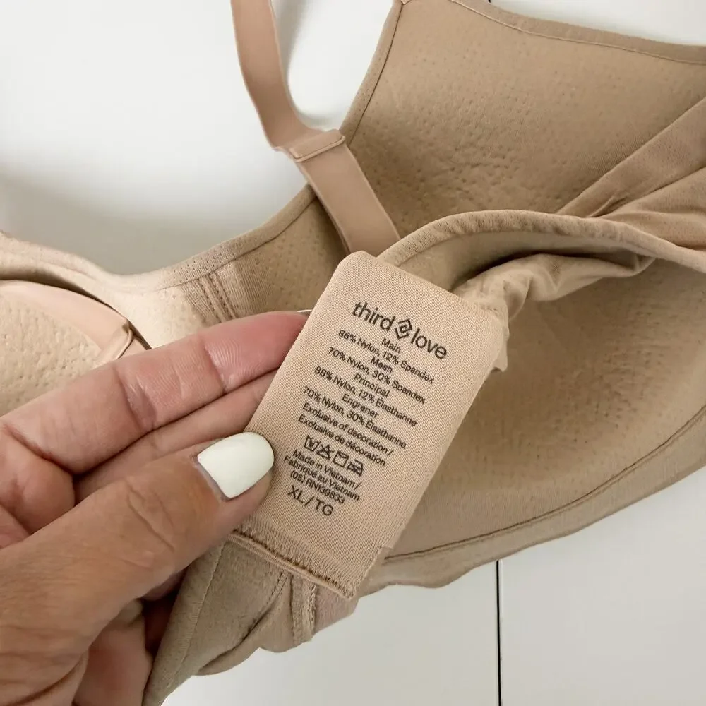 Thirdlove Thermoregulating TempSync Wireless Scoop Bra in Taupe Beige - XL